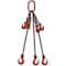 Hsi Three Leg Chain Slng, Adjstbl Type B, 5/8 in dia, 5ft L, Oblong Link to Slng Hook, 58,700lb Lmt 10ATOS5/8B-05 - alternate 1